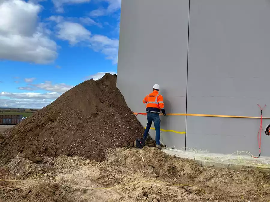 Sprengung Windkraftanlage Güstow - A&S Betondemontage GmbH